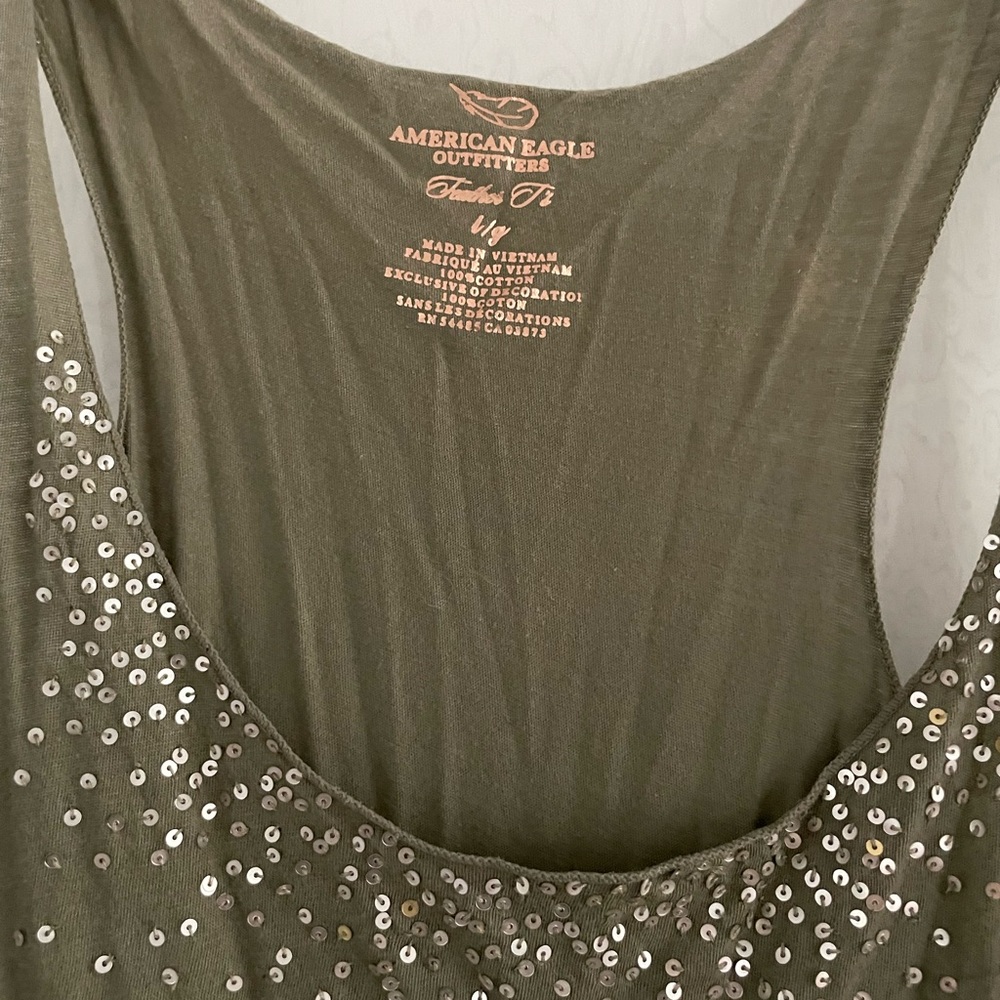 American Eagle cotton embellished tank top